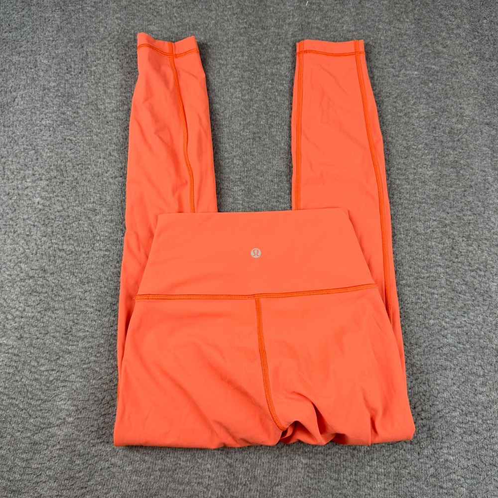 Lululemon Align High-Rise Pant Women's 2 Orange Nulu Yoga Leggings Full Length